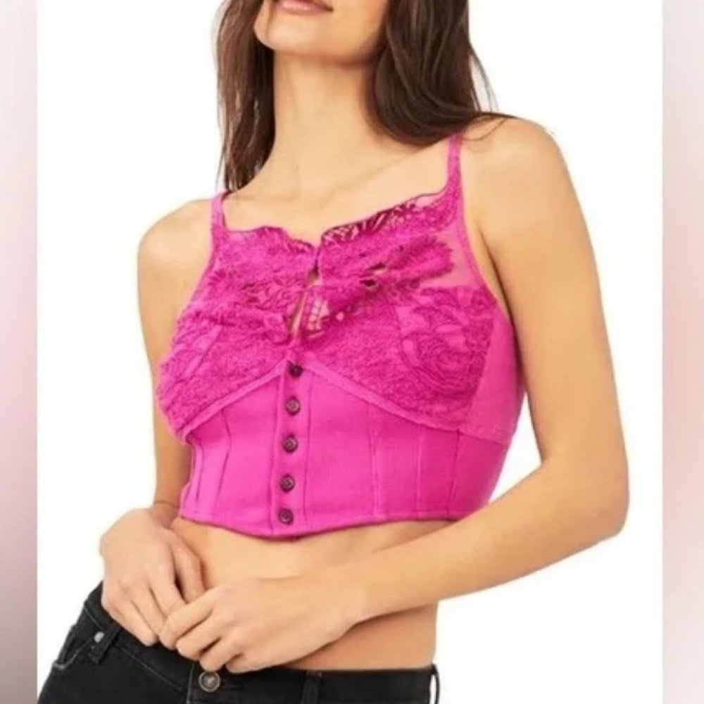 Free People Have My Heart Crop NWOT